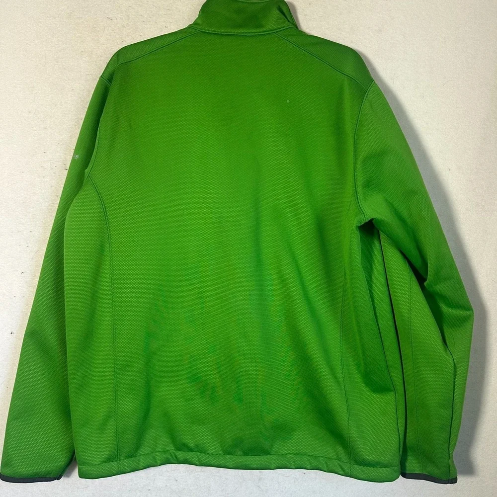 Eddie Bauer jacket sz L Weather Resist Softshell green TWIN PEAKS company logo